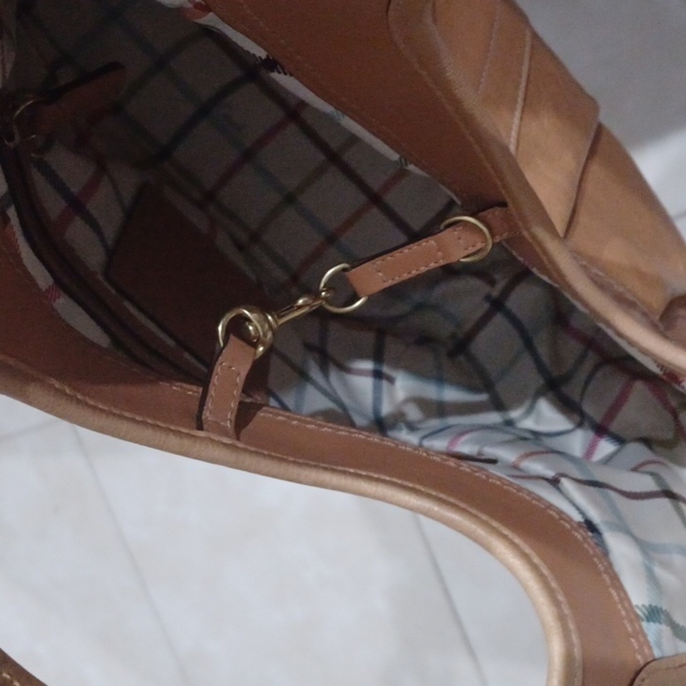 13IN COACH 2008 PLEATED ERGO 12240 TATTERSAL SHOULDER BAG - Picture 12 of 17